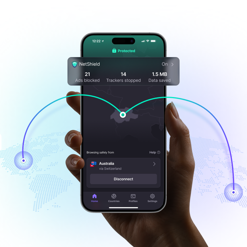 Proton VPN 多设备应用界面